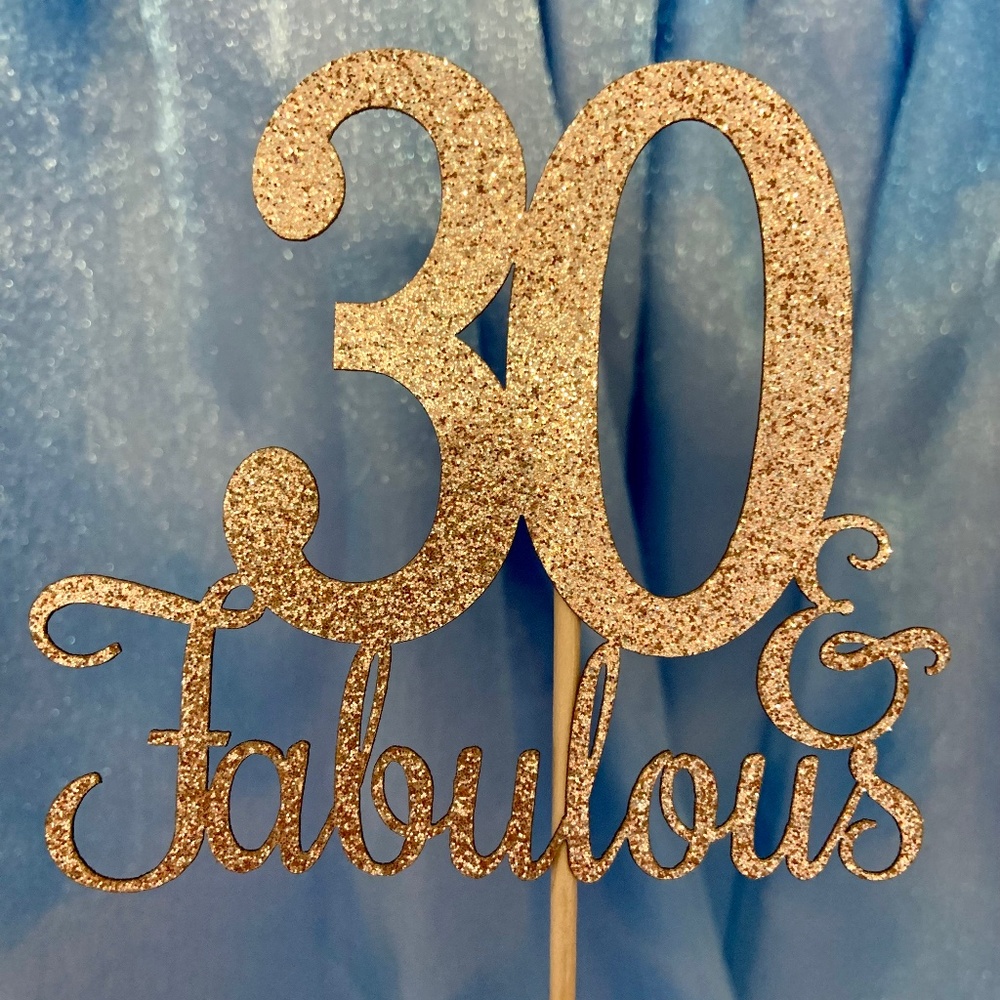 30 and Fabulous Centerpiece Sticks Rose Gold - 10 pcs floral centerpiece sticks